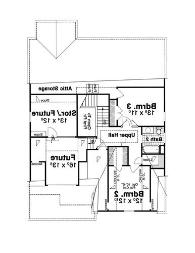 Second Floor image of ADAMS I House Plan